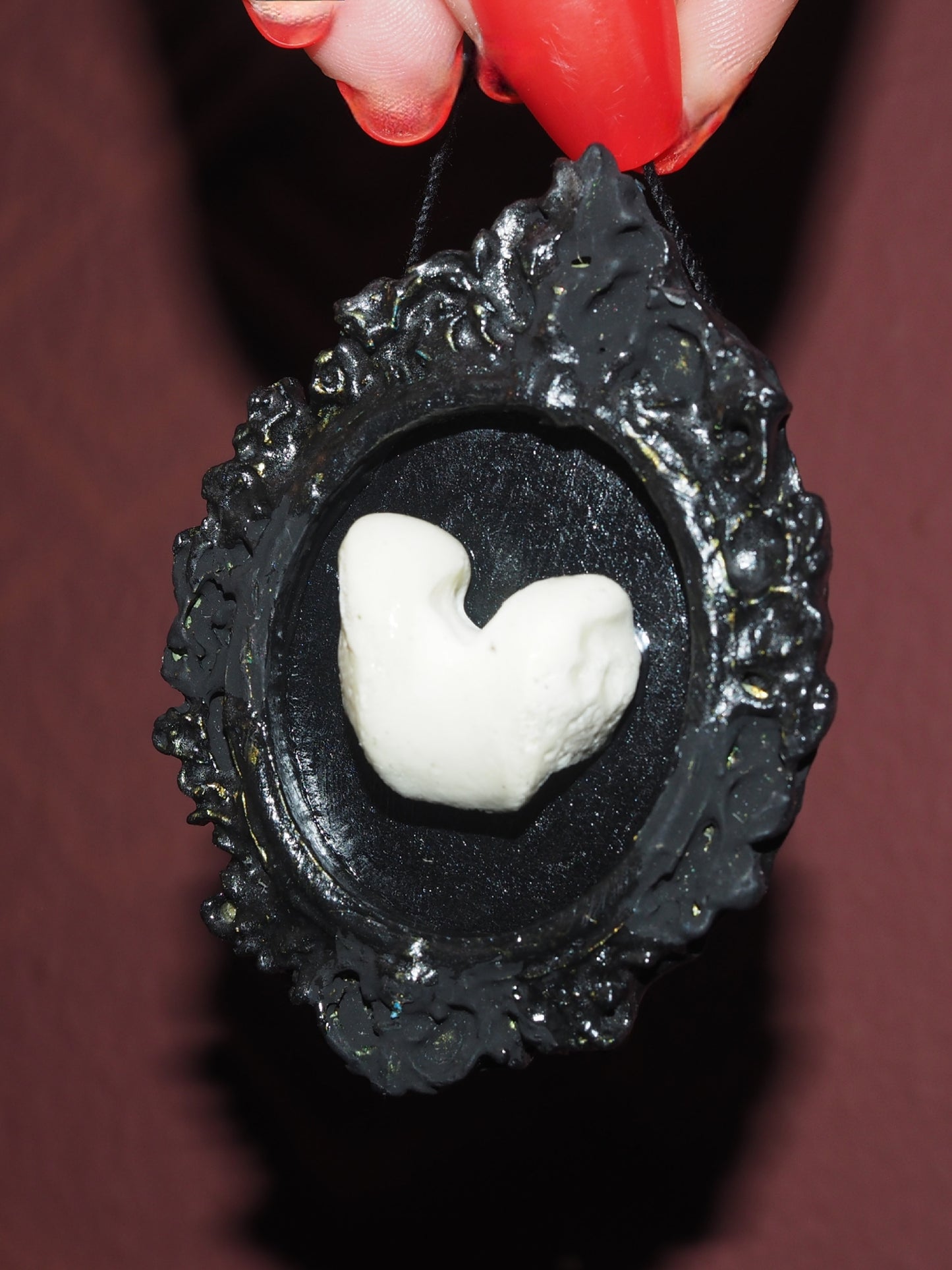 Reliquary I – Bone in Black Baroque Frame